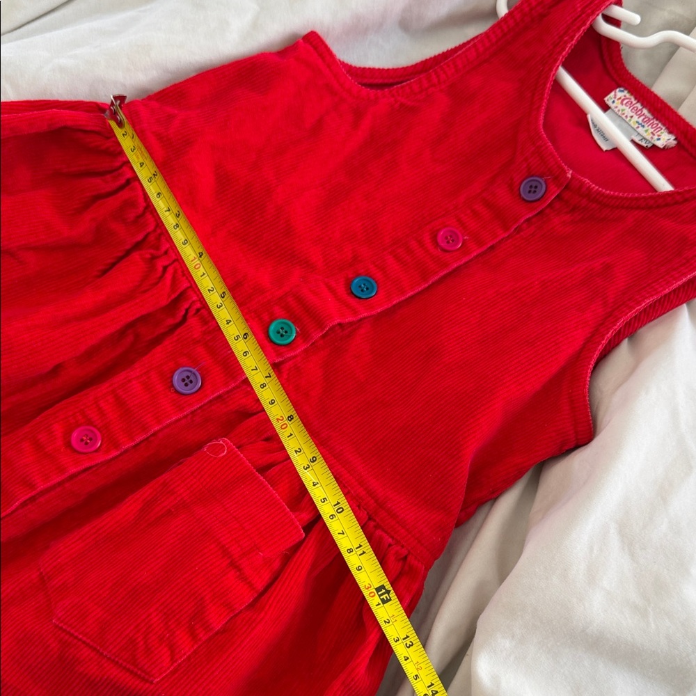Red Sleeveless Kids Casual Dress - Picture 8 of 8